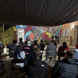 Laura C. Chávez-Moreno with Prof. Claudia Cervantes-Soon | Palabras Bilingual Bookstore in Phoenix