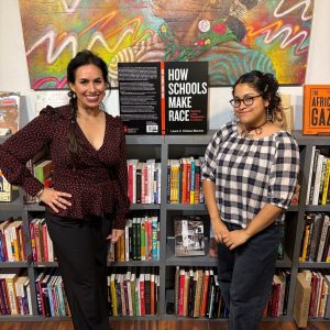 Laura C. Chávez-Moreno with Yaz | Palabras Bilingual Bookstore in Phoenix