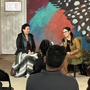 Laura C. Chávez-Moreno with Prof. Claudia Cervantes-Soon | Palabras Bilingual Bookstore in Phoenix