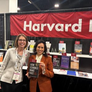 Laura Chávez-Moreno with HEP Executive Director Jessica Fiorillo - AERA Denver