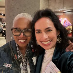 Laura Chávez-Moreno with Gloria Ladson-Billings - AERA Denver