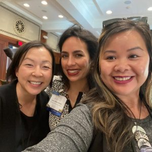 Laura C. Chávez-Moreno with Jennifer Higgs and Josephine Pham | 2023 November NAEd Spencer Retreat