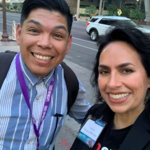 Laura C. Chávez-Moreno with David Flores Latino Studies Association Conf in Tempe AZ